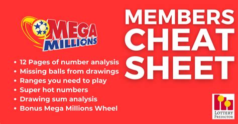 lottery numbers cheat sheet|Lottery Mega Millions Winning Numbers (2002.